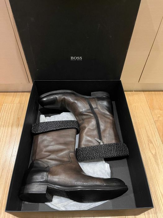 BOSS piękne kozaki męskie 44