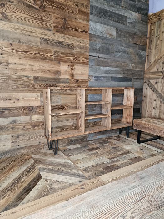 naturalne stare deski drewno rustykalne ścienne sufit meble montaż