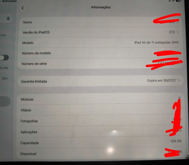 iPad Air 11" (2026) M4 | Como Novo | Garantia e Fatura + Apple Pencil Pro e Capa