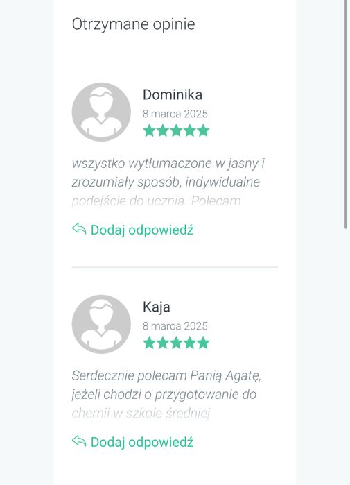 Korepetycje - Chemia