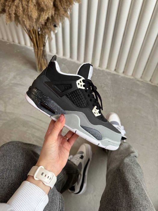 Кросівки Nike Air Jordan 4 Stelth Black/Grey premium | Кроссовки Найк чоловічі жіночі