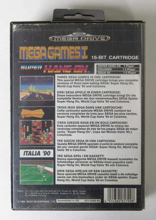 MEGA DRIVE - Mega Games I (Inclui Três Manuais)