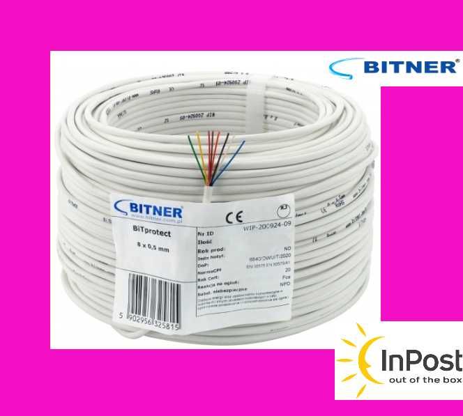 Przewód YTDY BiTprotect 8x0.5 mm Kabel ALARMOWY, DOMOFONOWY BITNER.