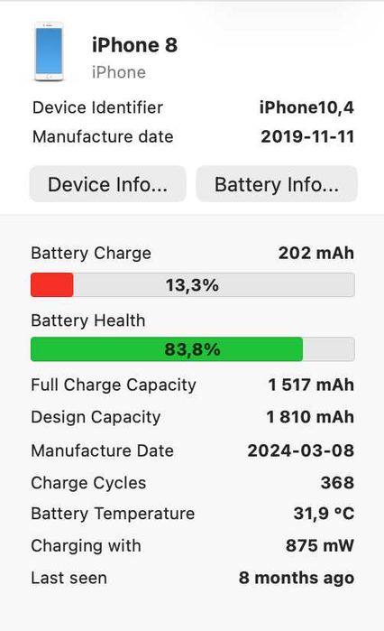Iphone 8 128Gb Preto + Iphone 8 + Iphone 6s