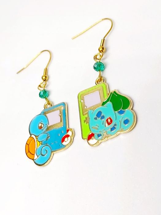 Kolczyki handmade święta pokemon kawaii Squirtle
bulbasaur gameboy