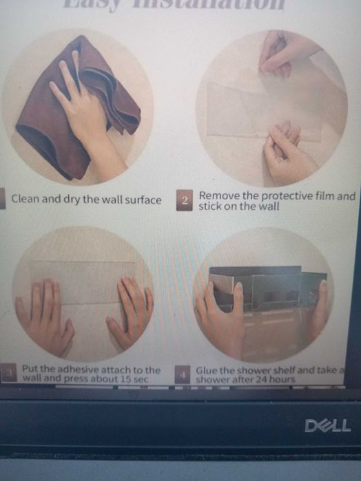 Wyprzedaż - Czarny koszyk prysznicowy WEKIS  ze stali nierdzewnej .