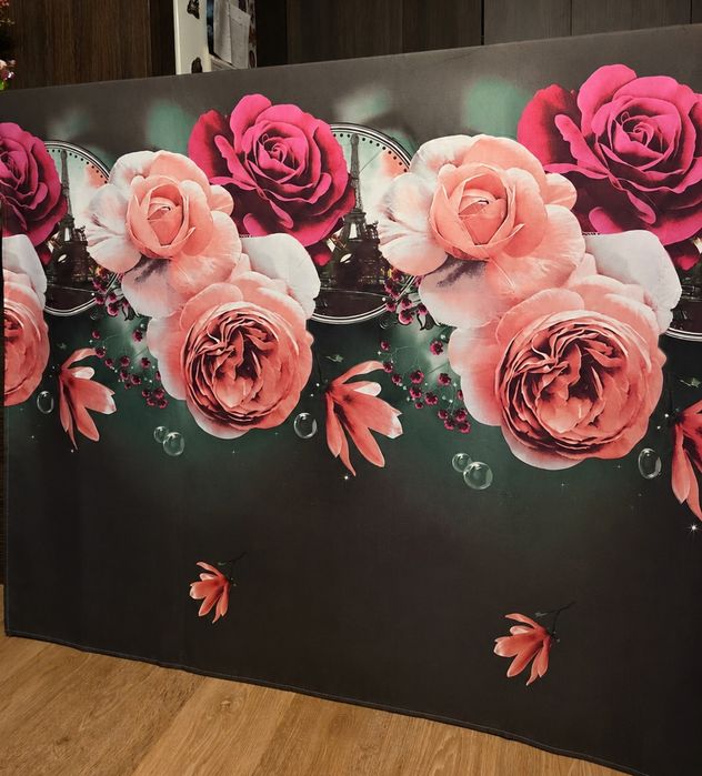 Prześcieradło Paryż i róże 180x230cm