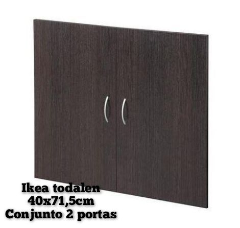 Conjunto portas móvel armário ikea todalen 40x71,5cm