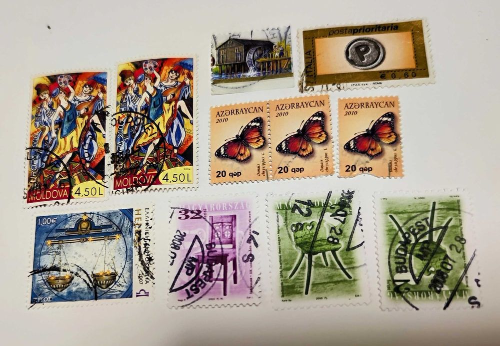Импортные почтовые марки разных стран