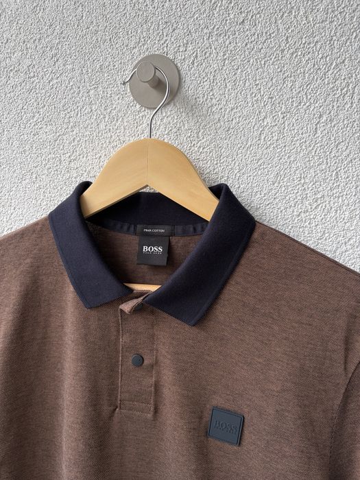 Поло hugo boss brown