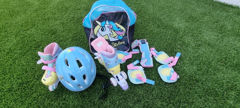 Patins com todos os acessórios