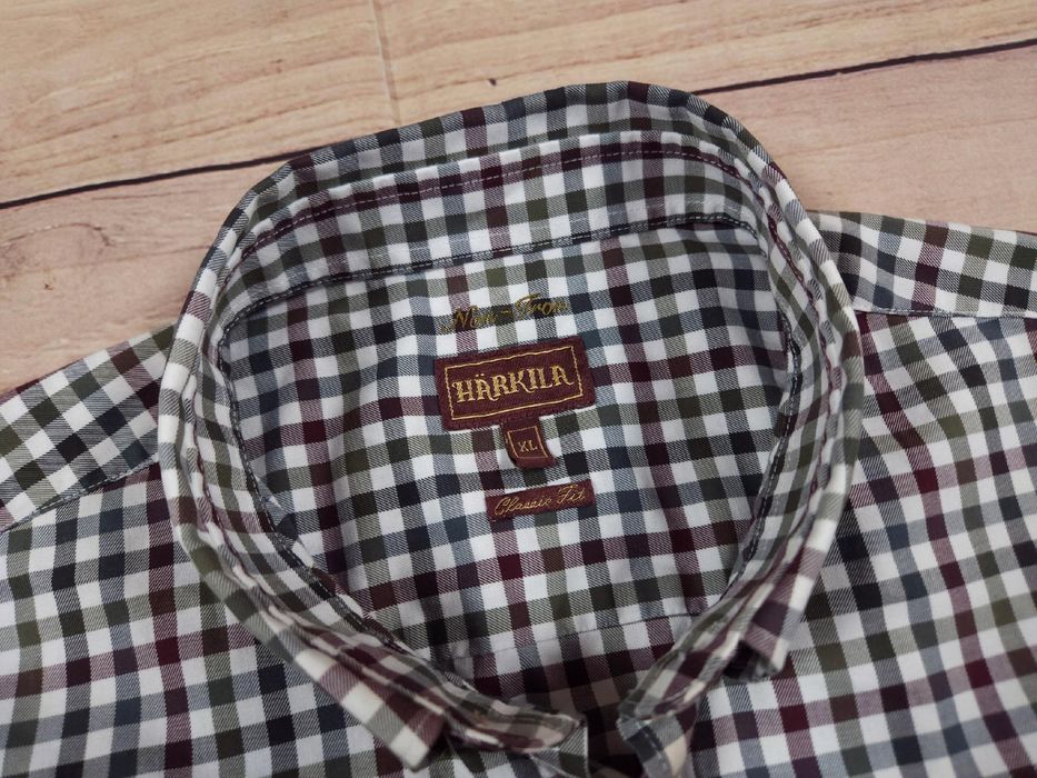 HARKILA Non Iron Classic Fit Koszula w Kratkę Męska r. XL