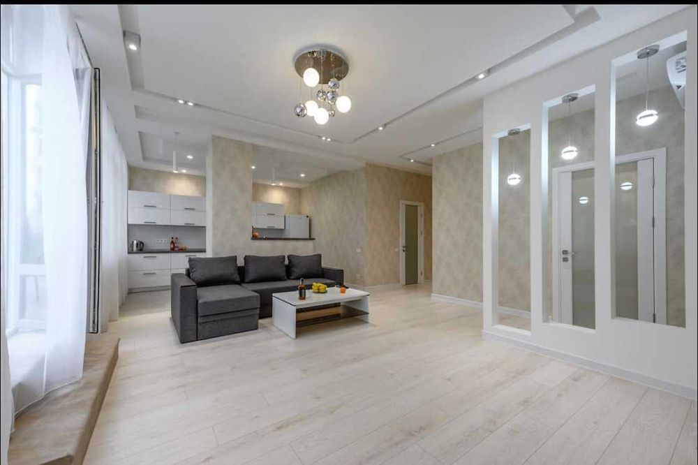 Квартира с двумя спальнями, просторной гостиной