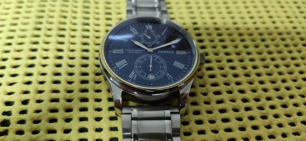 Relógio PARNIS automático Power Reserve como novo