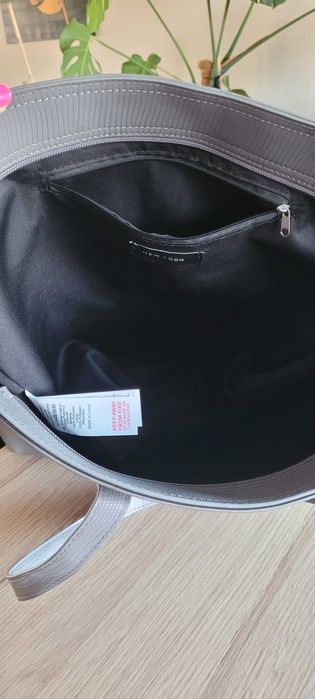 Szara torebka do ręki eco-skóra New Look