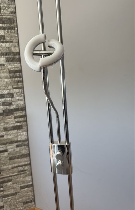 Candeeiro de Pé LED Regulável com Luz de Leitura