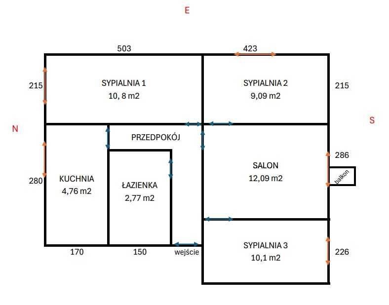 Na sprzedaż mieszkanie 56,91 m² – Grajewo, os. Tysiąclecia