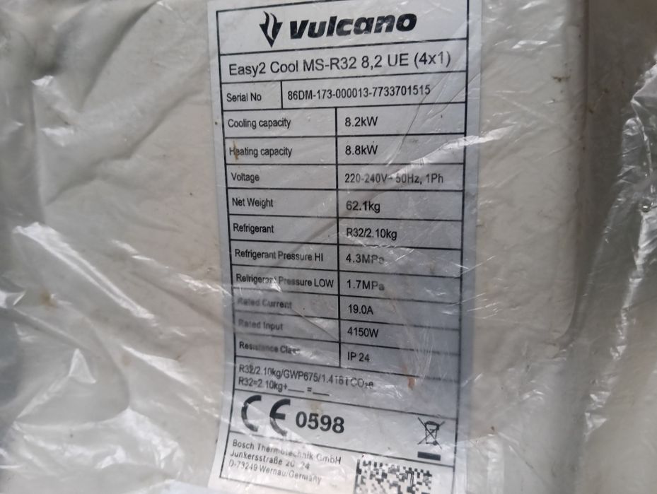 Ar condicionado Vulcano easy2 cool unidade exterior  novo