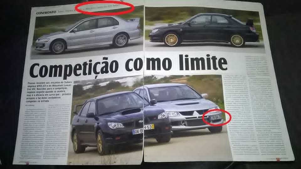 Mitsubishi Lancer evolution Edição Armindo Araújo n°1