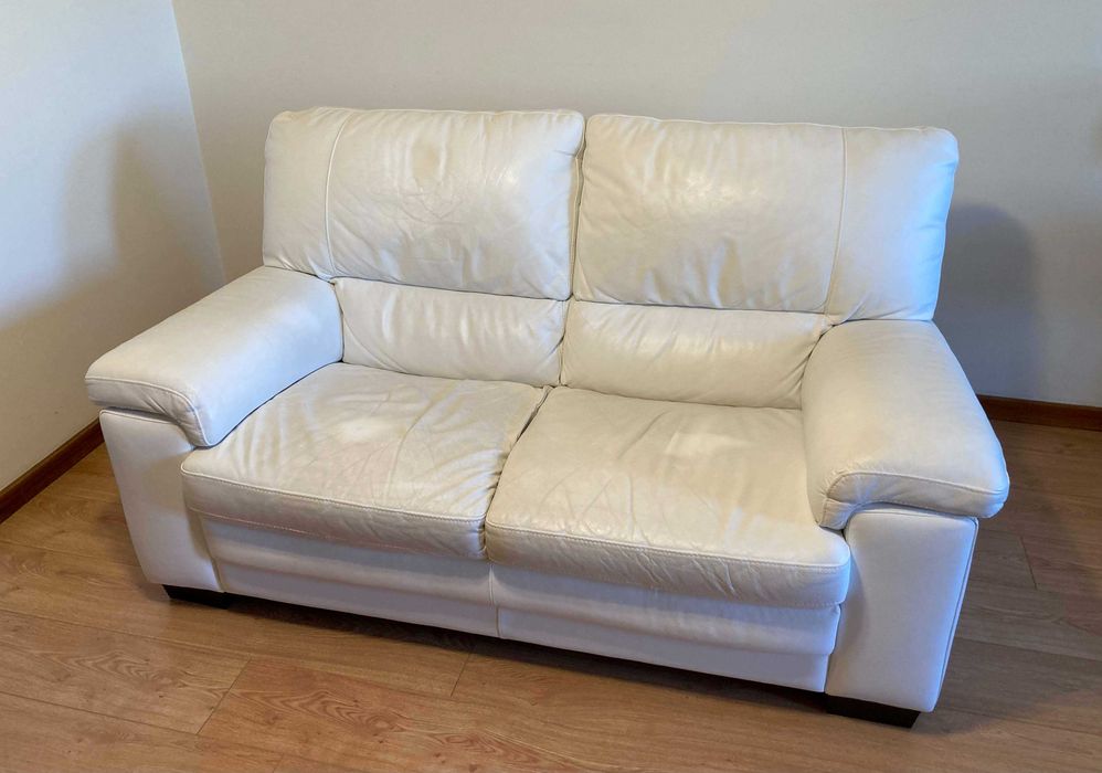 Sofá Chateaux D'Ax em pele (leather couch) Esgueira • OLX Portugal