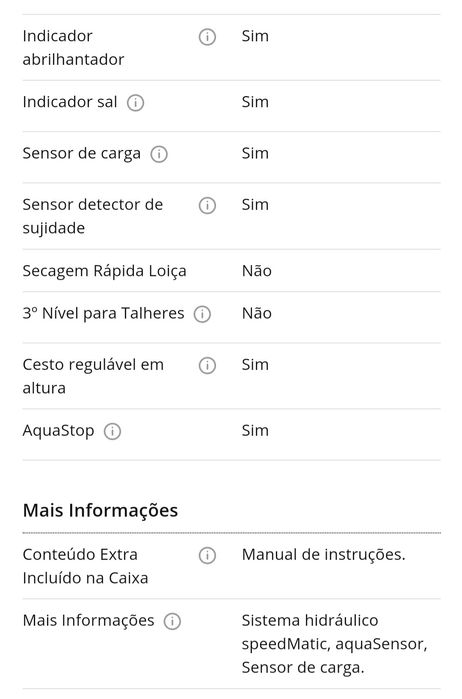 Maquina ENCASTRE Lavar Loiça Siemens Nova