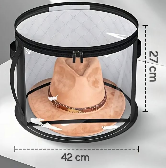 Nowy przeźroczysty organizer/pokrowiec na kapelusze lub inne rzeczy