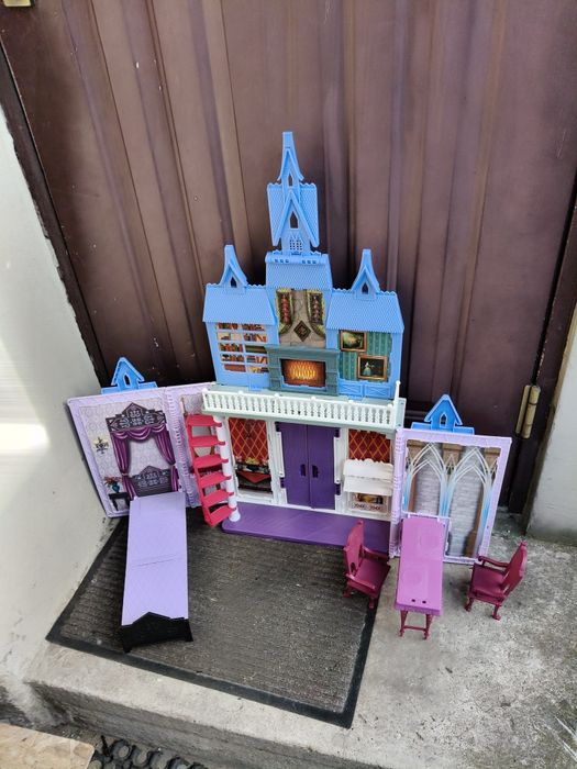 Duży Składany domek zamek dla lalek z bajki Kraina Lodu Frozen