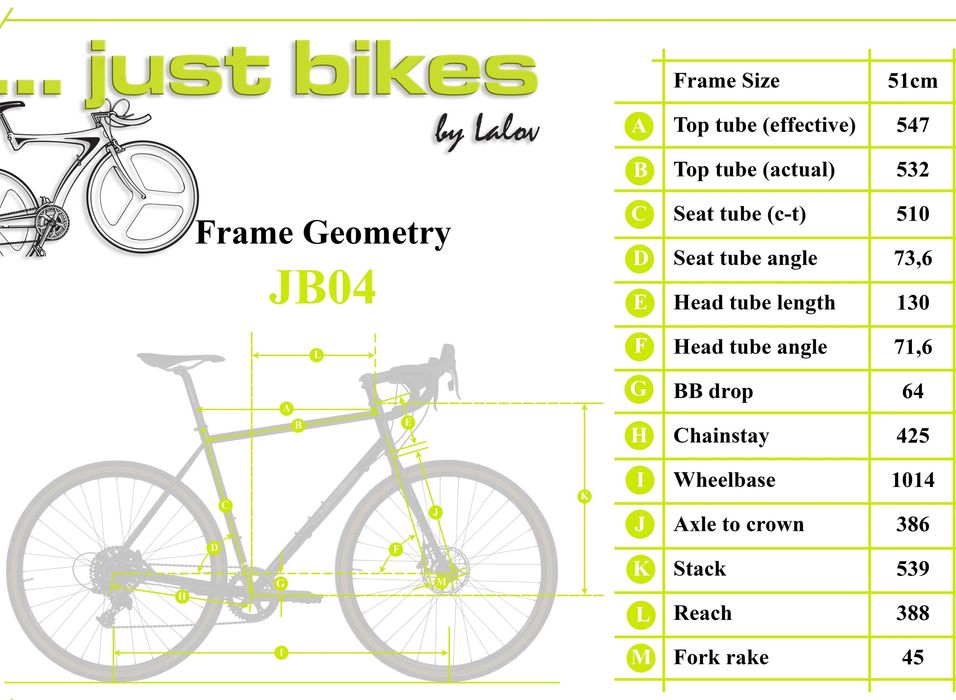 Nowy frameset Just Bikes JB04 rama gravel CrMo + widelec carbon 51cm/S, Gwarancja!
