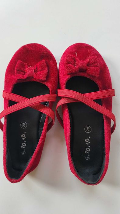 Balerinki bordowe rozmiar 28