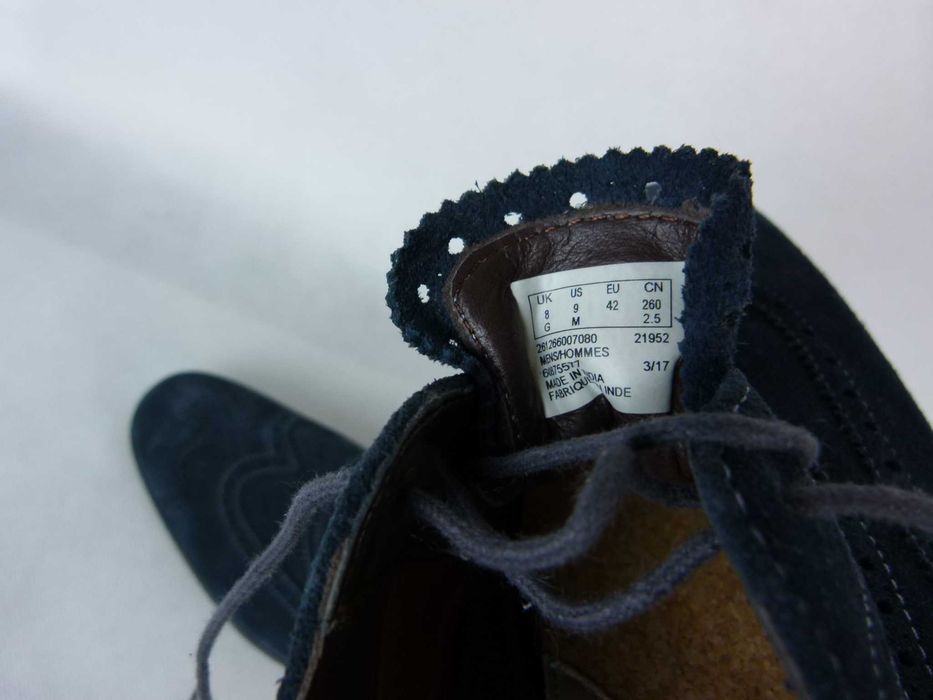 Clarks skórzane półbuty skóra zamszowa 42 28 cm