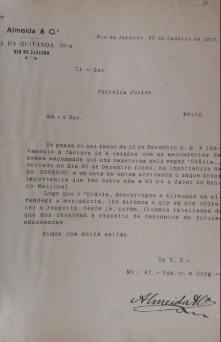Exercícios dactilográficos de 1912-Escola Prática Comercial Raul Dória