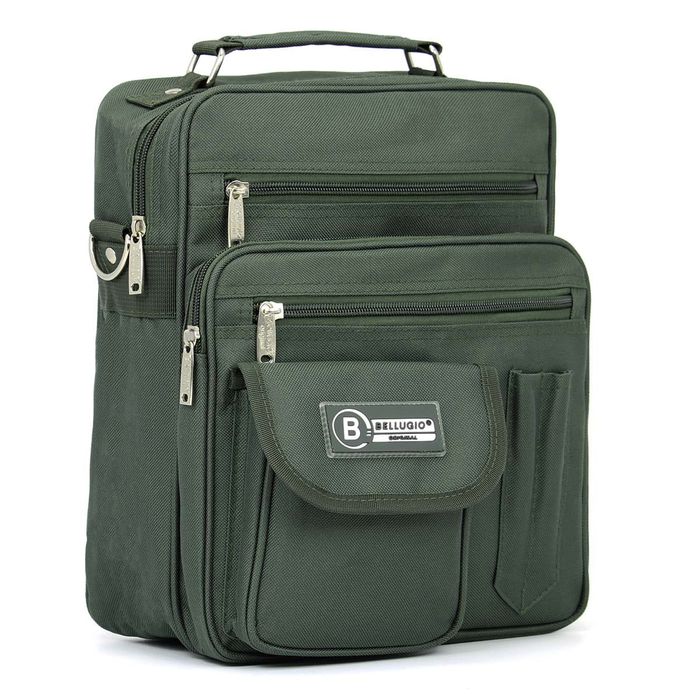 torba męska do pracy a4 bellugio - ciemnozielona