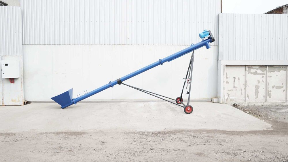 Шнековый погрузчик. Винтовой конвейер. Транспортер для зерна 159 мм