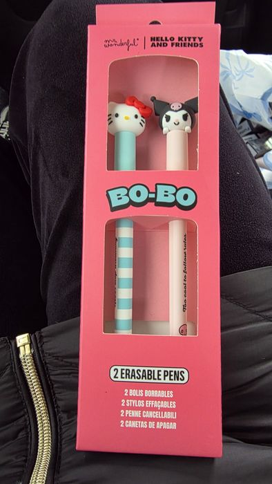 Canetas mr.wonderfull hello kitty e kuromi