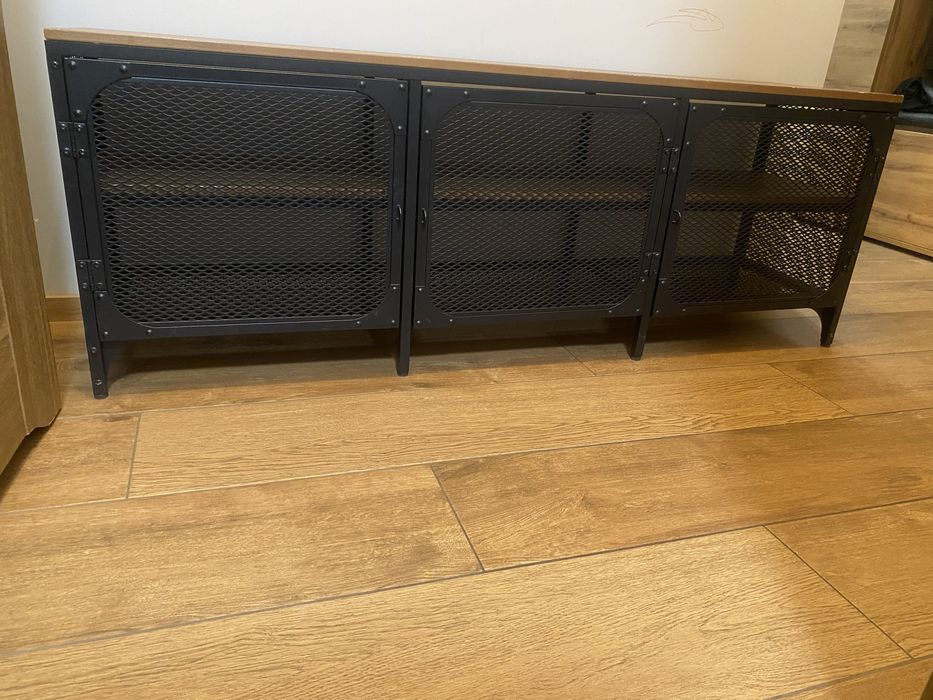 FJÄLLBO Szafka pod TV, czarny, 150x36x54 cm