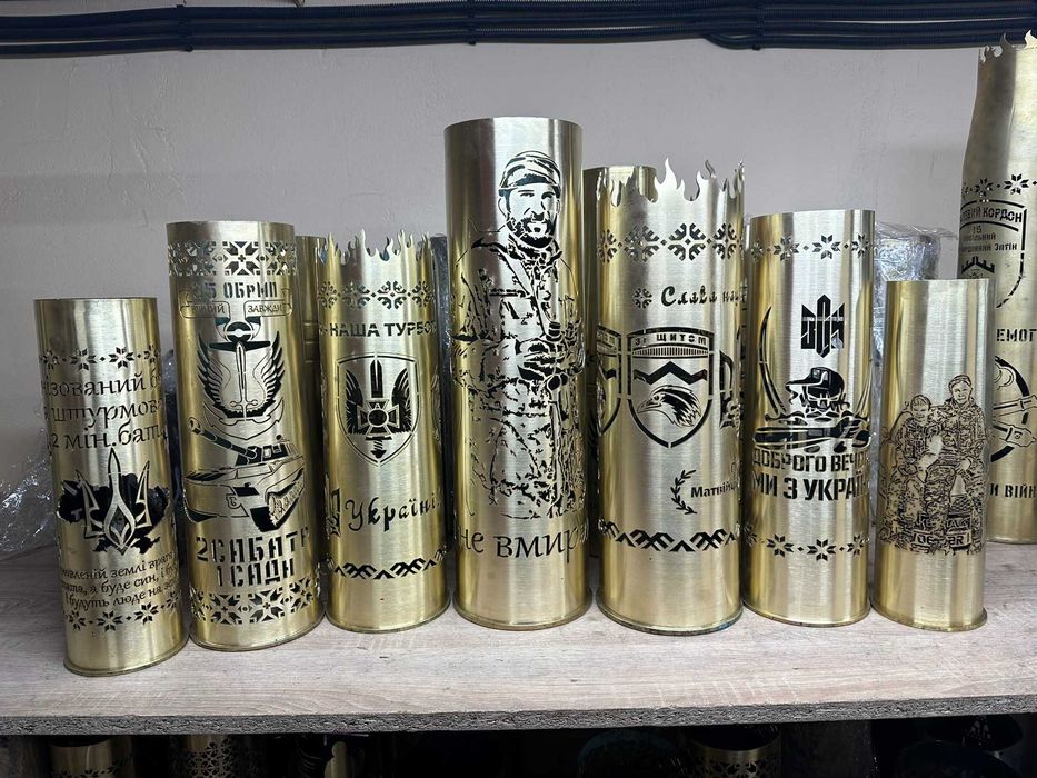Гільзи різка сувенір / Лазерна порізка Ваших гільз та тубусів