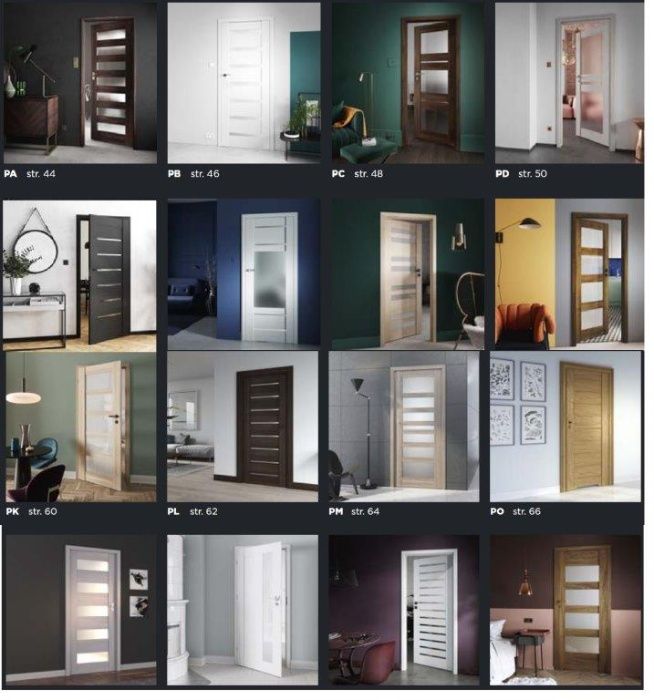 Drzwi wewnętrzne z montażem