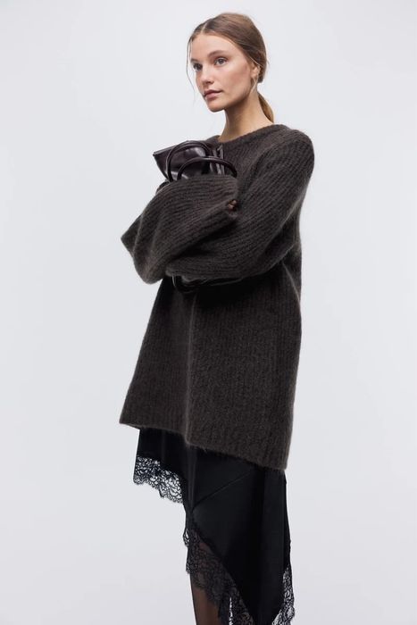 Джемпер шоколад H&M premium wool/mohair