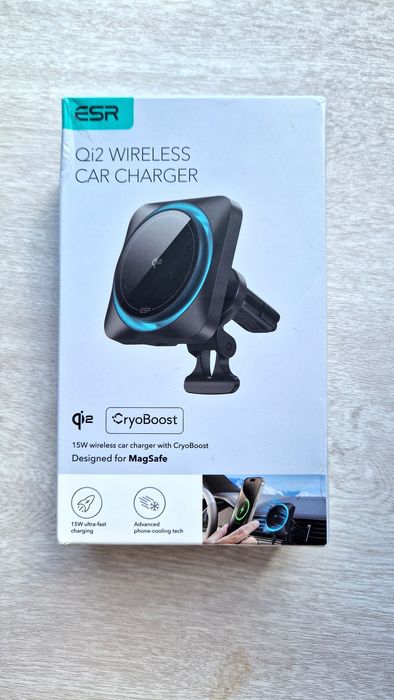 ESR Qi2 CryoBoost HaloLock — автотримач з бездротовою зарядкою 15W, MagSafe
