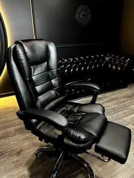 Офісне крісло з підставкою для ніг BOSS НОВЕ |комп’ютерне , екошкіра
