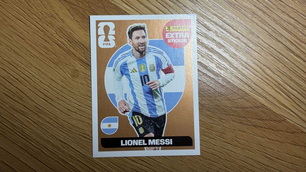 Екстра стікер Bronze Extra Sticker Messi (Мессі) Panini WORLD CUP 2026 Чемпіонат світу 2026/ЧМ 2026