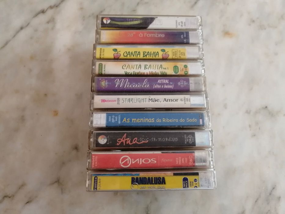 lote de cassetes originais de musica