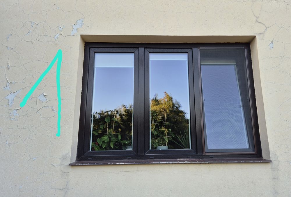 Okna 11szt.plastikowe ciemny dąb