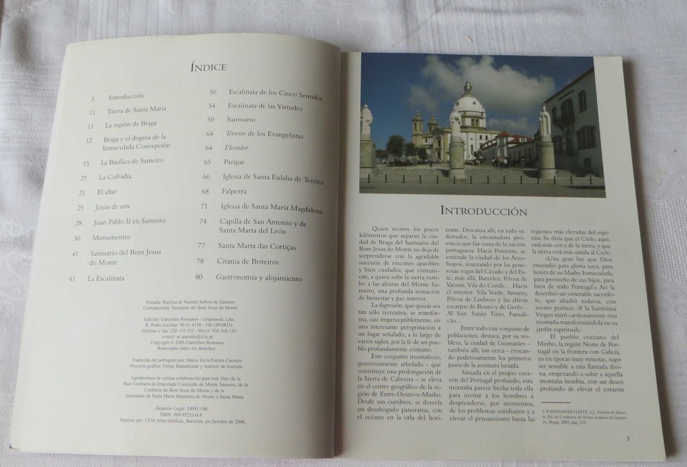 Livro Sameiro, Bom Jesus y Falperra - Idioma Espanhol
