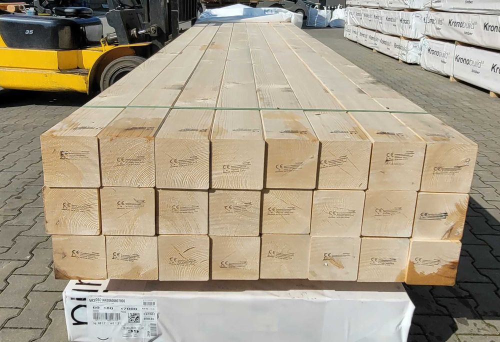 Drewno konstrukcyjne C24 świerk 120x120, 140x140, 45x195, 45x145