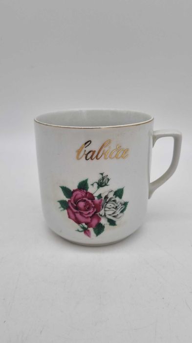 Kubek porcelanowy Royal Dux dla babci Czechosłowacja
