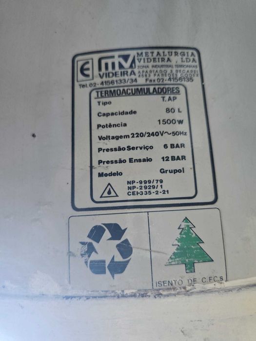 Termocumulador Videira 80L