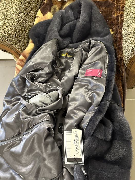 Рр 60+. Батал. Норковая шуба ‘ синий джинс ’ VG. Греция