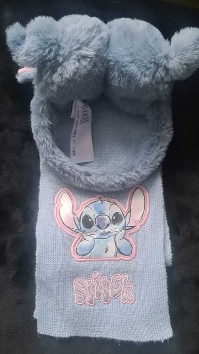 Навушники хутряні меховые плюш наушники шарф Lilo & Stitch Disney Стіч