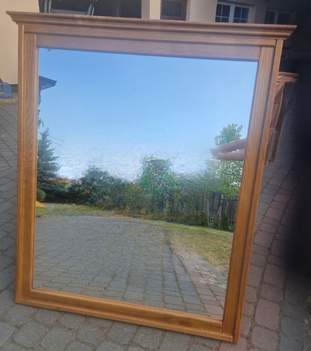Lustro w dębowej ramie 130 x 106
